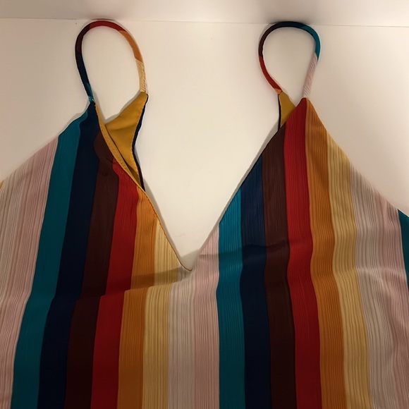 Rainbow | Size L | Comfy & Quality Lightweight Form-Fitting Slip Dress - Picture 2 of 4